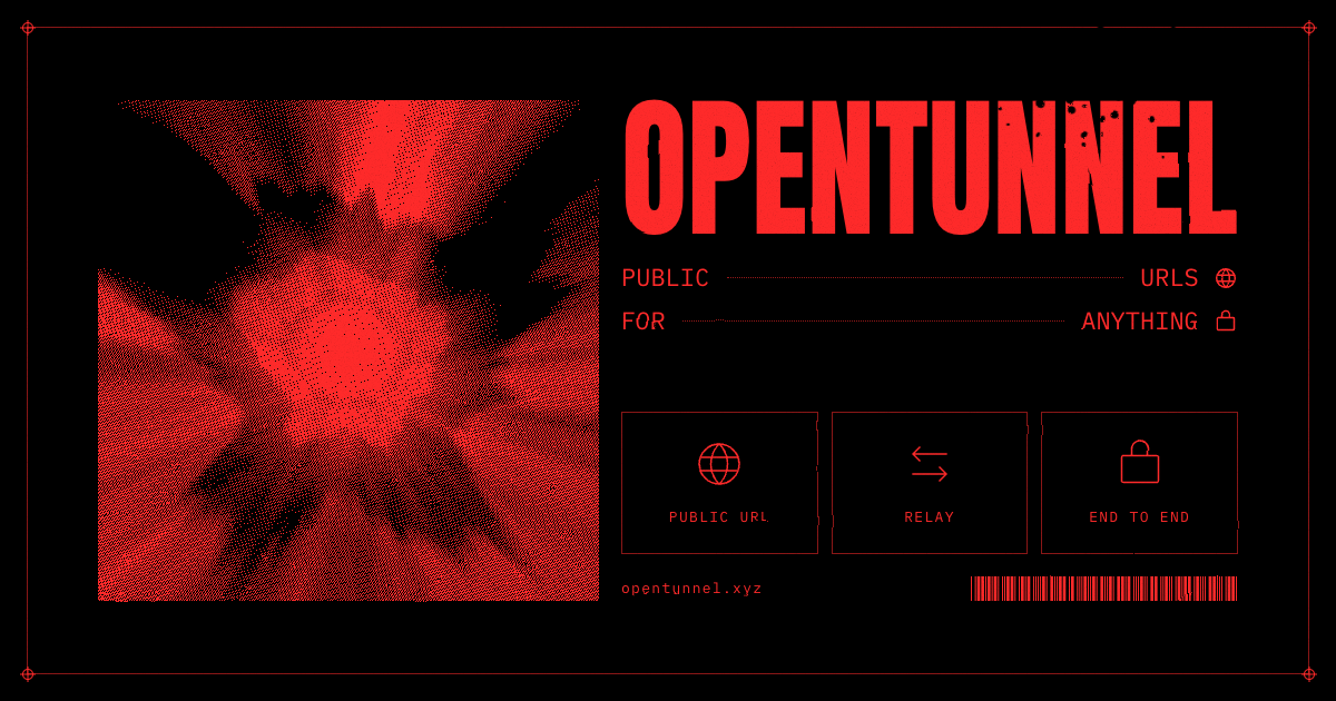 opentunnel — a cli and sdk to create end-to-end encrypted public urls for apps running on your…